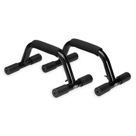 Athletic Works Sturdy Push-Up Bars, Pair, Black, Non-Slip Ergonomic Handles, Upper Body Workout Equipment