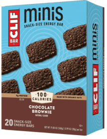 CLIF BAR Minis - Chocolate Brownie Flavor - Made with Organic Oats - 4g Protein - Non-GMO - Plant Based - Snack-Size Energy Bars - 0.99 oz. (20 P