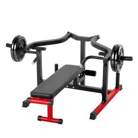 Chest Press Machine, 450 LBS Bench Press Set, Adjustable Flat Incline Bench with Independent Converging Arms, Upper Chest Equipment