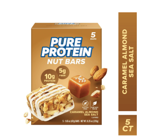 Pure Protein Nut Bars, Caramel Almond Sea Salt, 5 Pack