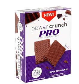 Power Crunch PRO Triple Chocolate High Protein Bar, 20g Protein, 2 oz, 4 Count