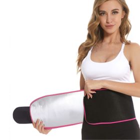 Waist Trimmer Belt Weight Loss Sweat Slim Wrap Fat Burning Straps For Women Men Body Shapper (Option: PinkSilver)